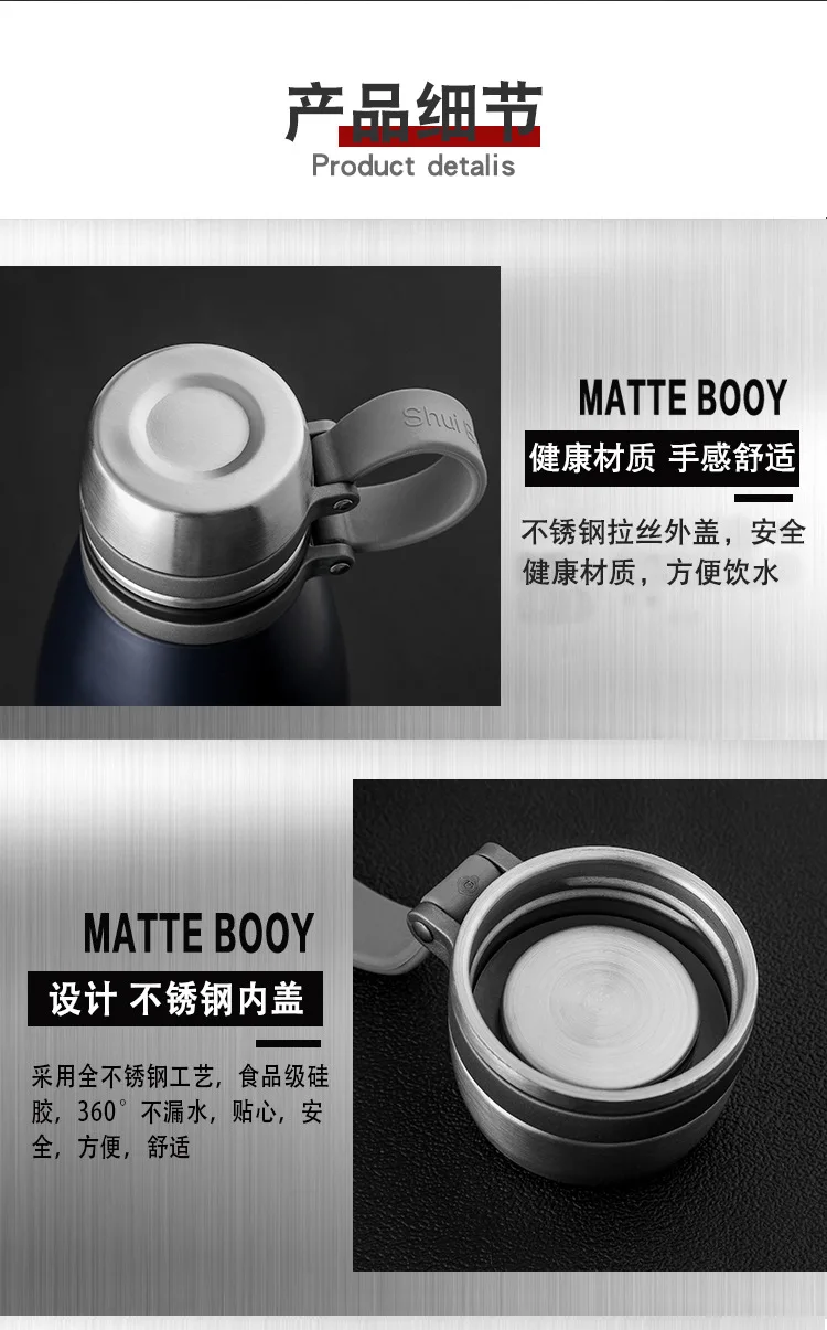 Centralworld 316 Stainless Steel Vacuum Flask Double-Layer Sports Water Bottle Bottle Outdoor Travel Water Cup