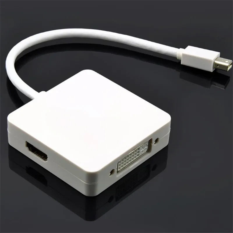 3 в 1 Мини порт дисплея DP к DVI HDMI совместимый Кабель адаптер штырь гнездо для Mac Macbook