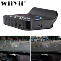 wiiyii car hud m13 obd gauge display windshield projector temperature display car electronics overspeed warning system