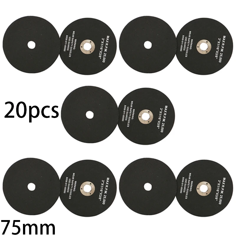 

20pcs/Set Black Resin Cutting Wheel Disc Blade For Angle Grinder Rotary Tools