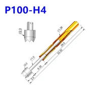 100 pcs p100 h4 nine jaw plum blossom head 2 0mm spring test probe length 33 35mm for testing circuit boards