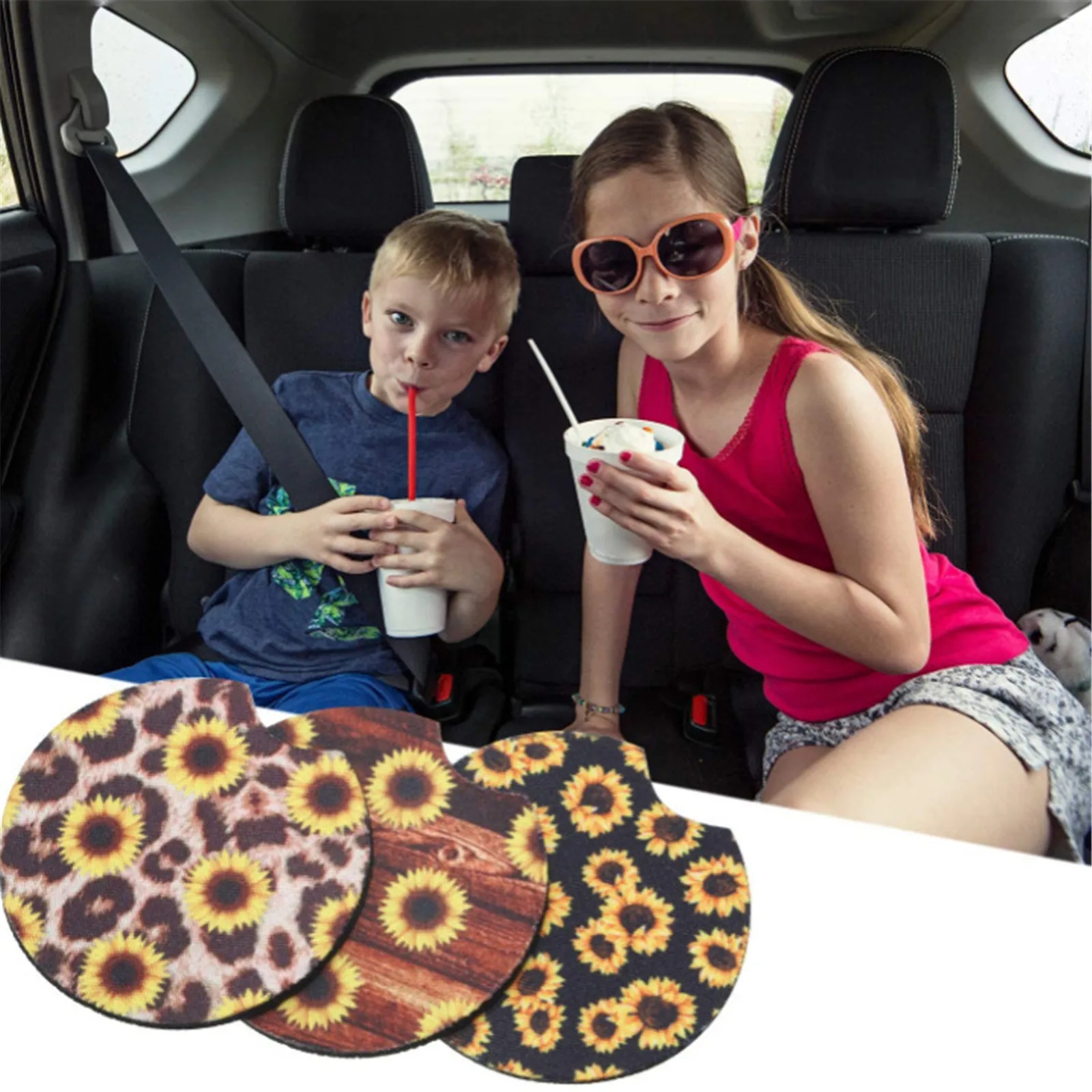 Removable Car Water Cup Mat 1 Pack 2.56 Inch Universal Absorbent Mats | Дом и сад