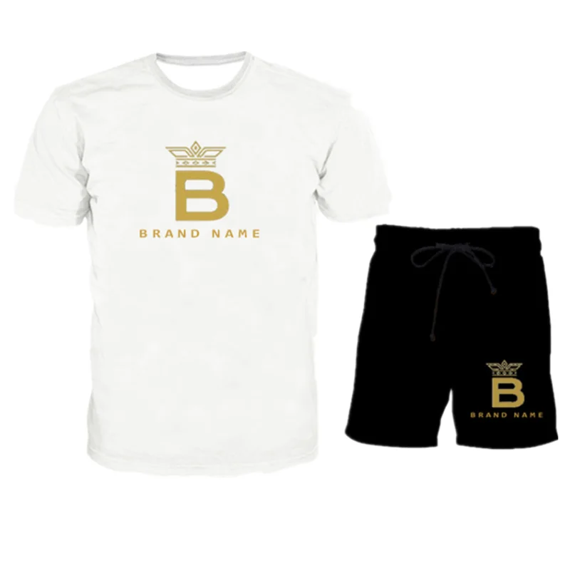 

2021 Men'sT-shirt Suit Spring and Summer Sportswear Shorts Set Breathable T-Shirt And Shorts Casual Men's Fitness Training Suit