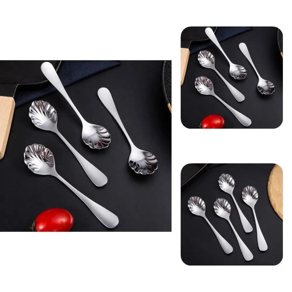 

Dessert Scoop Attractive Long Lasting Easy to Carry Long Handle Coffee Spoon for Kids Fruit Spoon Dessert Spoon