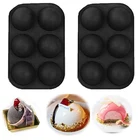 Полусферические силиконовые формы для мыла, инструменты для украшения тортов, форма для помадки в форме шара, инструменты для печенья