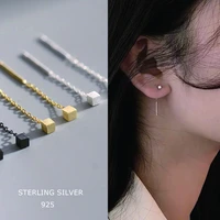 s925 sterling silver earrings for women korean fashion women long dangle earrings jewelry wholesale