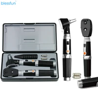 blessfun 2 in 1 professional diagnostic medical ear eye care led fiber otoscope ophthalmoscope tool sets