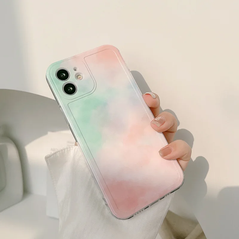 

Ins Fengyun flower gradiently dyed 12pro Max Apple iPhone 11 case XS for 8p soft case iphone 8 plus case