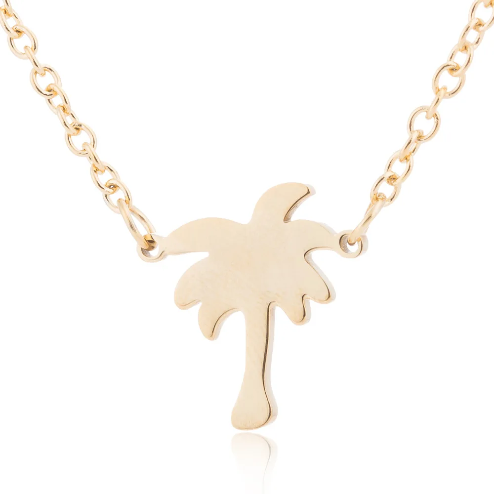 

Korea Coconut Tree Necklace Female Temperament Mori Small Fresh Stainless Steel Spot Wholesale