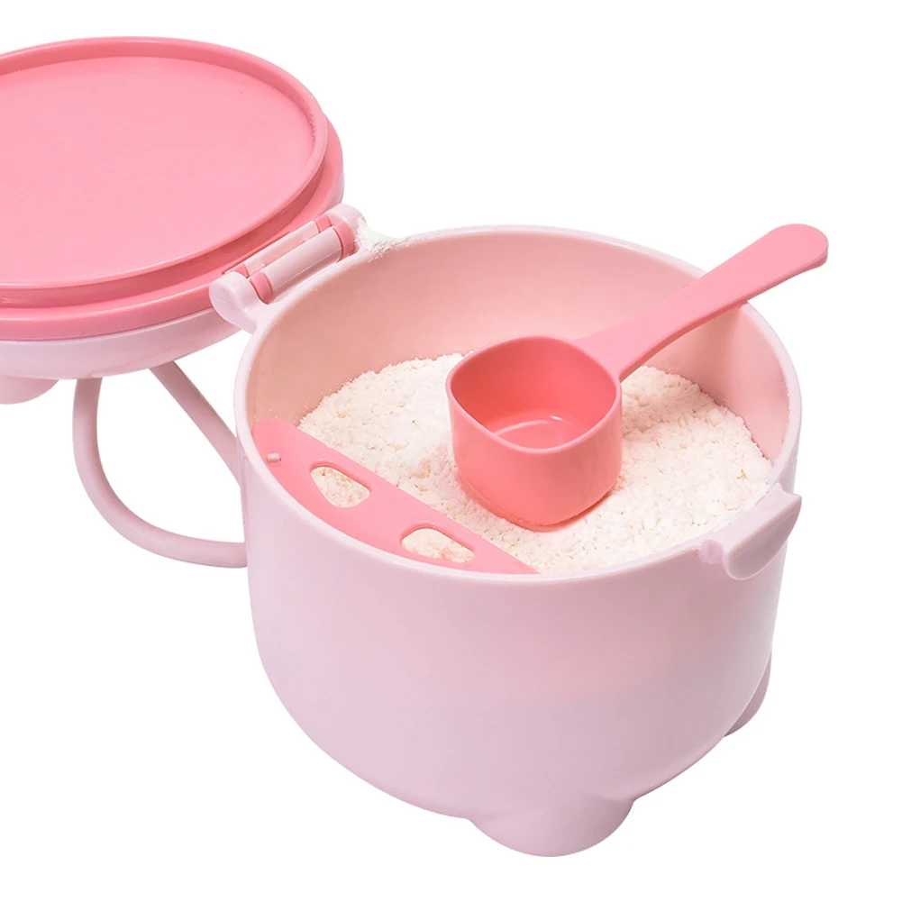 

Portable Baby Feeding Seal Heat Resistant Easy Clean Formula Dispenser Milk Powder Box With Spoon Snack Home Ergonomic Handle