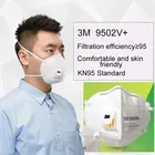 Респиратор 3M 9502 в + маски 25, шт.пакет, 3M, 9502 в + PM2.5 KN95, маска от пыли, дышащая маска с клапаном охлаждения потока