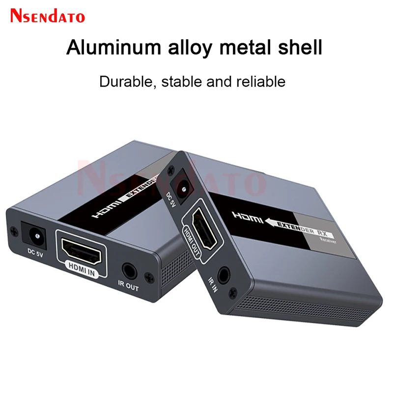 Extensor de Rede sobre Cat Transmissor de Vídeo sem Fio para Ps4 Hdmi 6 Rj45 Extensão Divisor Receptor Hdcp pc Lkv371 120m 5e –