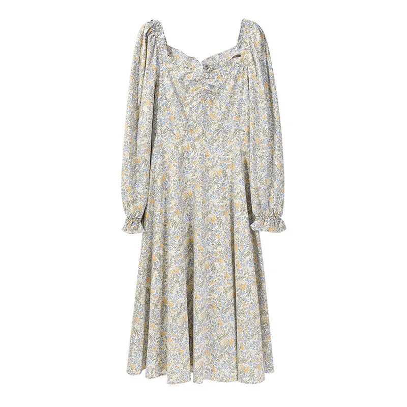 

New lily of the valley floral Platycodon skirt dress in early spring of 2021