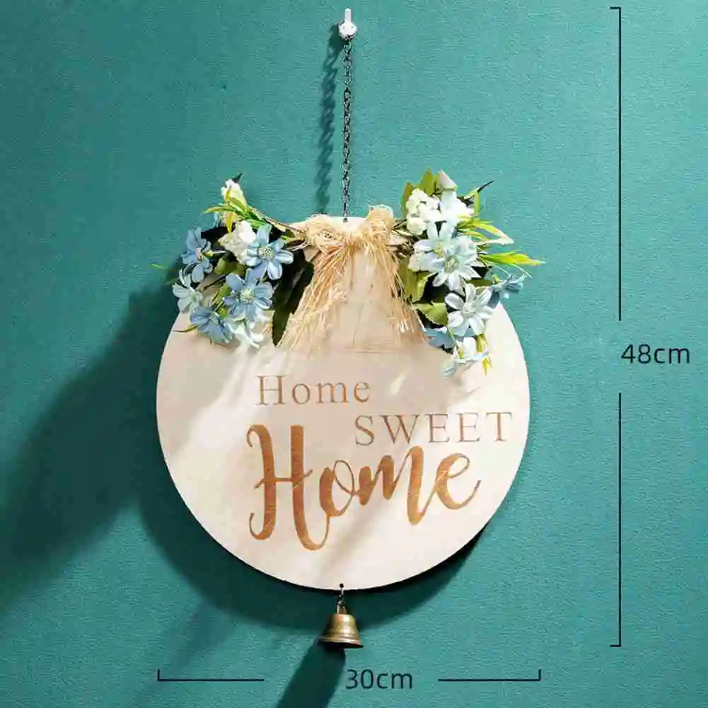 

Garland Style Spring Simulation Plant Wooden Wall Door Shop Window Handicraft For Wedding Party Home Decoration Pendant