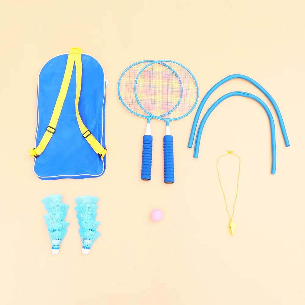 

1 Set Colored Badminton Racket Beginner Training Outdoor Sports Leisure Toys Badminton Set for Outdoor Children Kindergarten Pla