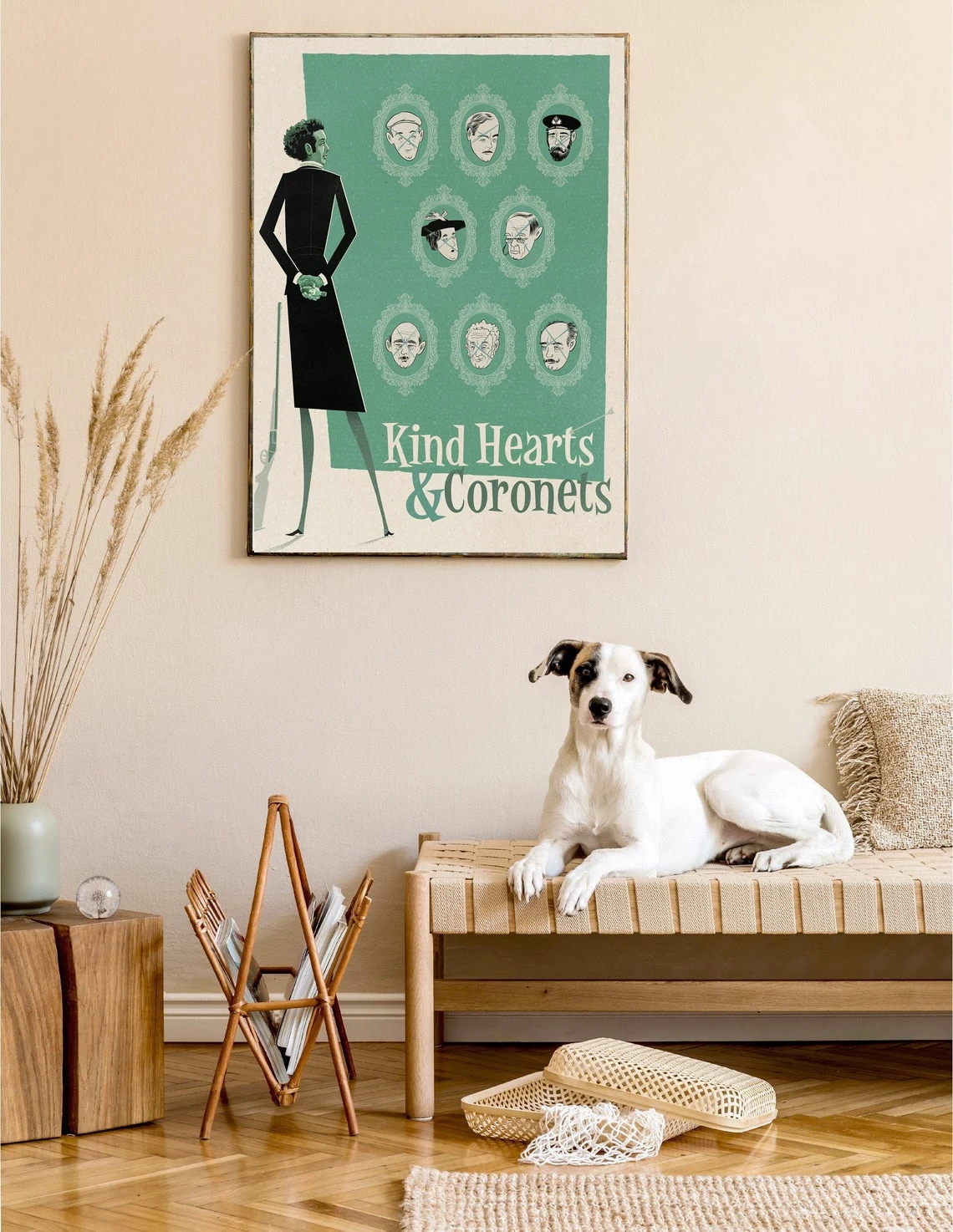 Плакат с сердцами и коронами (1949) британская черная комедия пленка Настенный