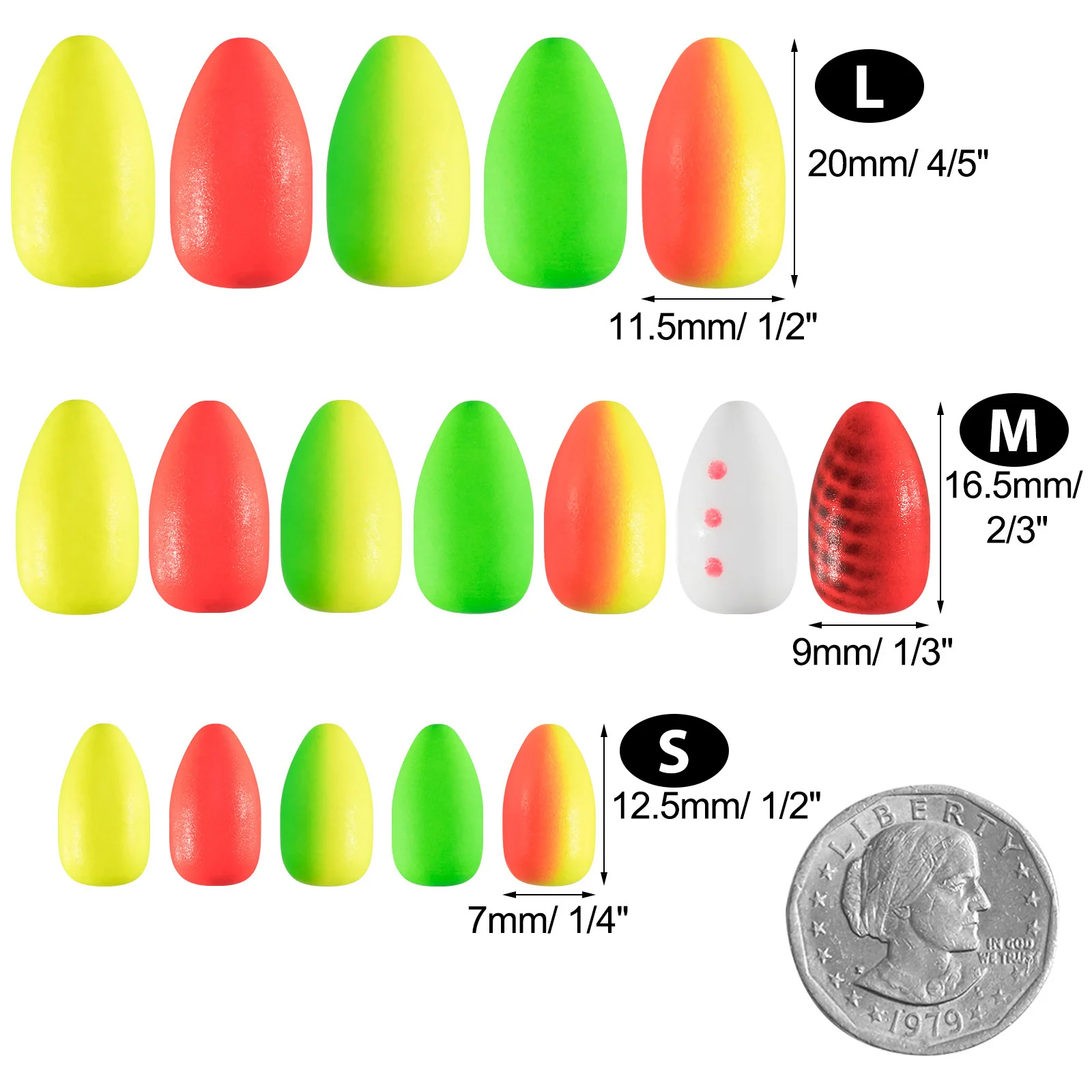 30pcs Fishing Foam Float Bobber Buoys Saltwater for Fly Fishing Pompano Bottom Rigs Strike Indicator Trout Catfish Walleye Rig