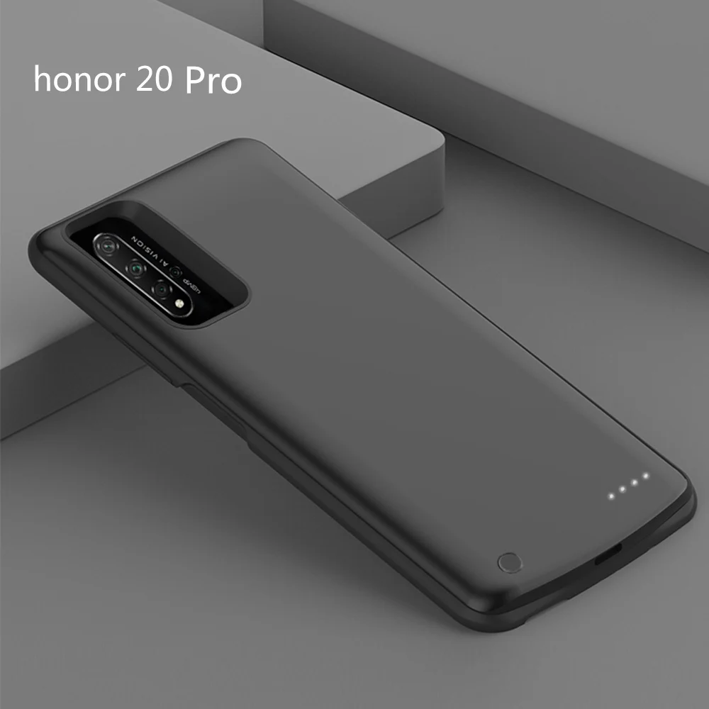 Honor 20 Pro Black Для huawei Honor 20 Pro Nova 5 Pro 6500 мАч, чехол для зарядного устройства, расширенный аккумулятор, резервный источник питания, защитный чехол, чехол для задней панели, Fundas - Цвет: Honor 20 Pro Black