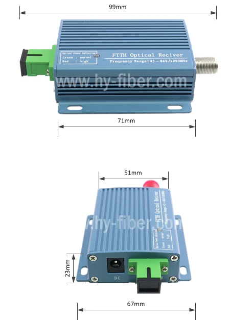 FTTH оптический приемник триплексор Minimode CATV оптический узел один РЧ порт HY-21-R33A