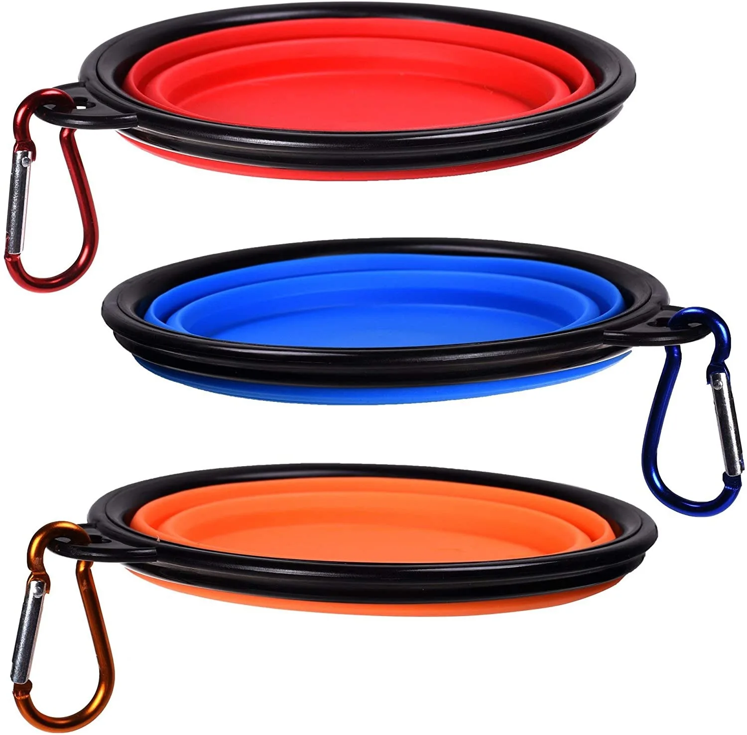 Складная Силиконовая миска для питомцев портативная путешествий с собаками и