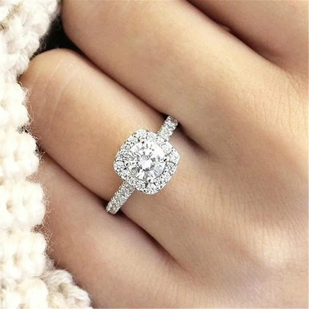 Роскошное женское кольцо Anillos plata para mujer обручальные кольца вечности Подарочные