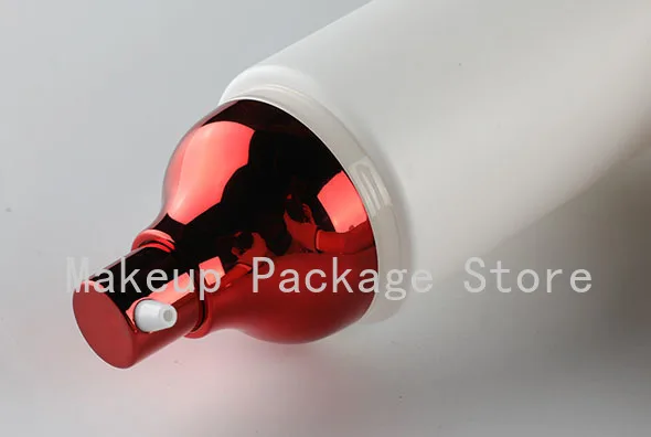 

40ml100ml 10pcs/lot Glass White Cosmetic Lotion Pump Bottle, DIY Emtpy Press Storage Containers, Portable High Quality Package