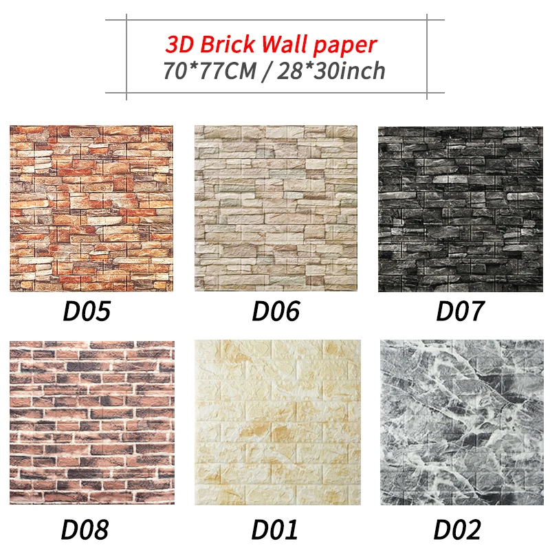 3d wall stickers diy brick stone pattern self adhesive waterproof 3d wall stickers kitchen backsplash bathroom wall tile paper free global shipping