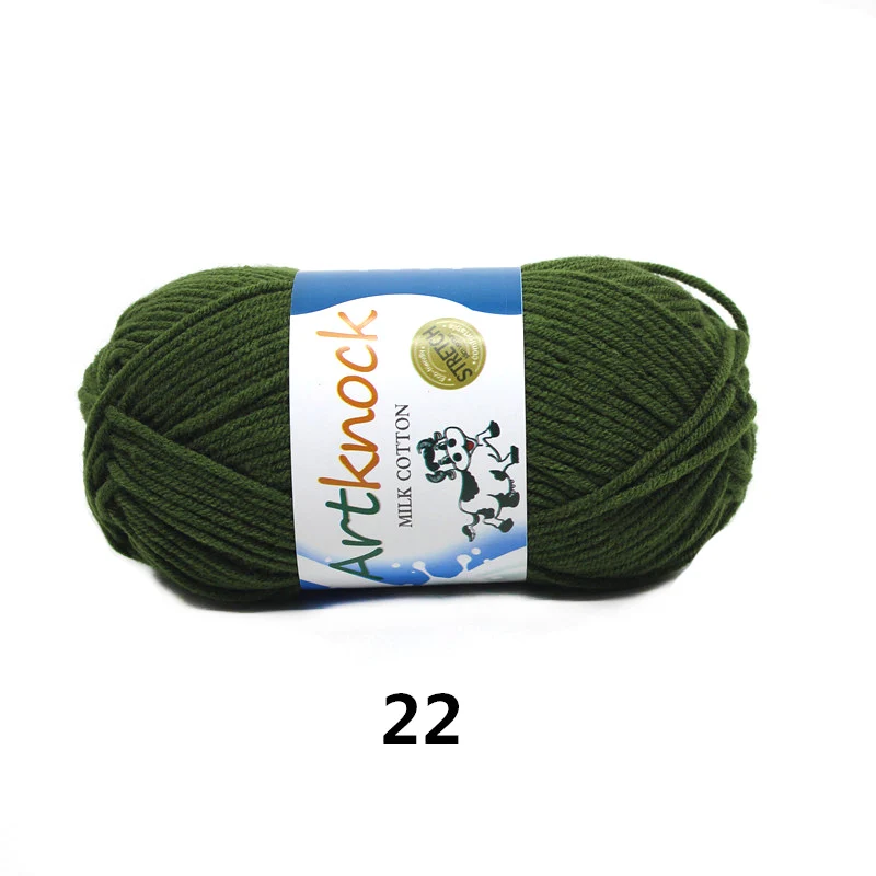 A22 16PCS 16 шт., пряжа для вязания, мягкая, теплая, Детская Пряжа молочного оттенка для ручного вязания, принадлежности для длинного ШТАПЕЛЯ, хлопок, 80%, молочное волокно, 20 - Цвет: A22 16PCS