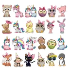 Милые нашивки в виде животных, утюжок для переодевания, нашивки в виде мультяшного кота, единорога, совы, медведя для детей, аппликация на одежду, термопереводные наклейки DIY