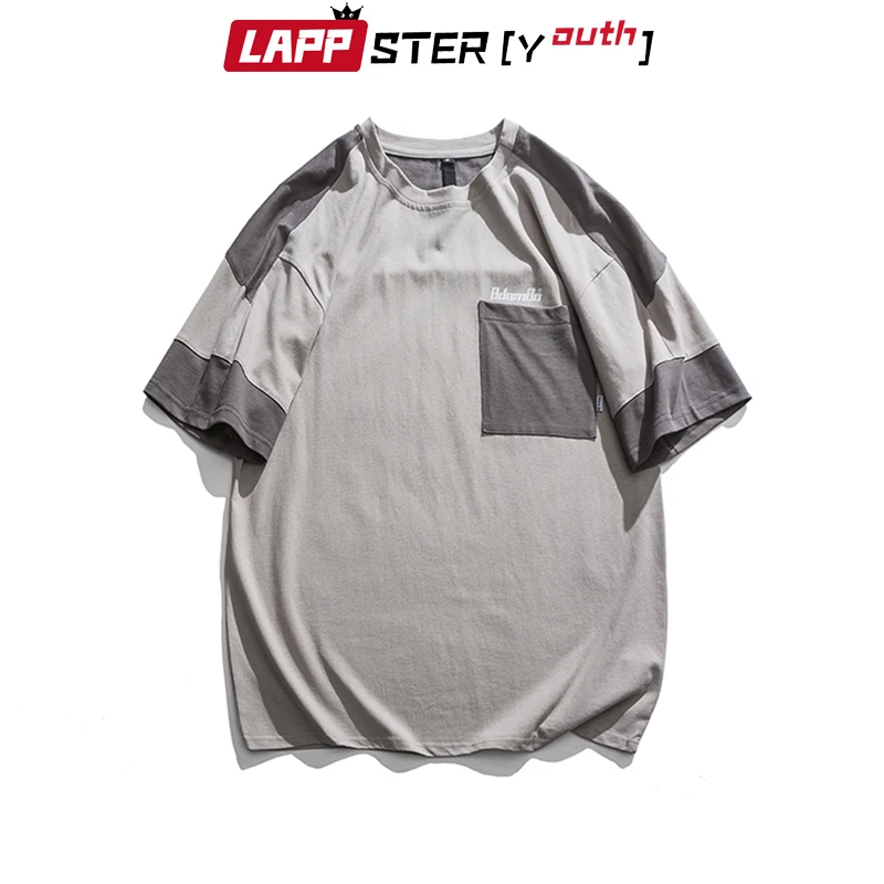 LAPPSTER Мужская негабаритная Японская уличная одежда футболки с отверстиями 2019