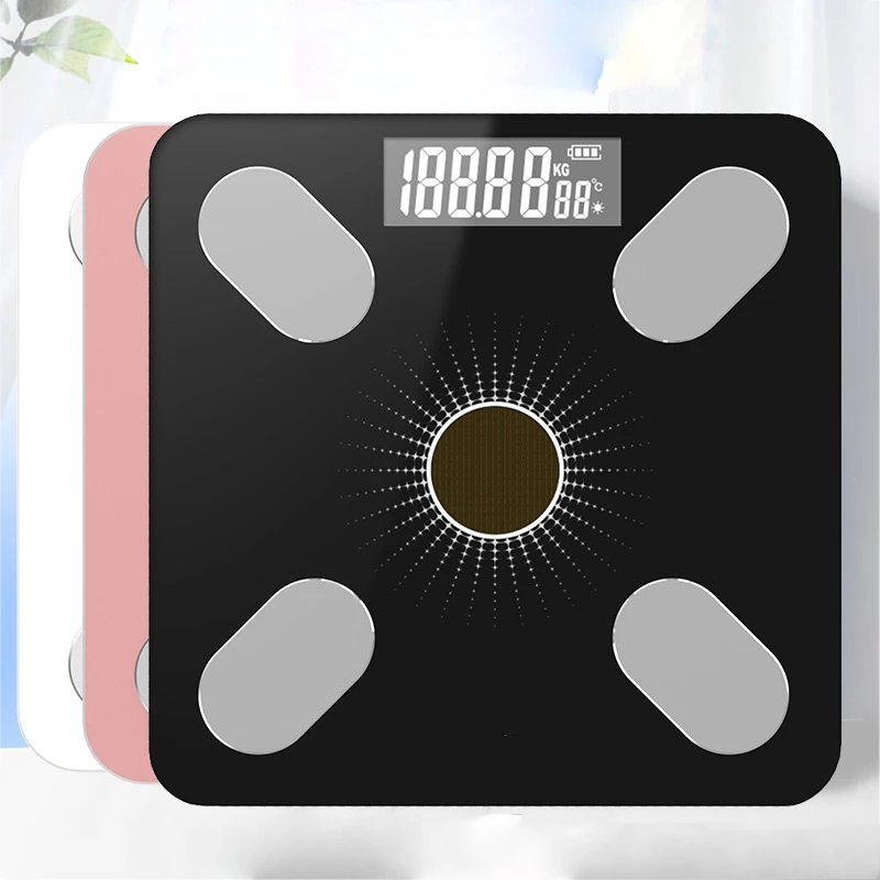 Bluetooth напольные весы научная Весы измерения жира тела светильник энергии умный