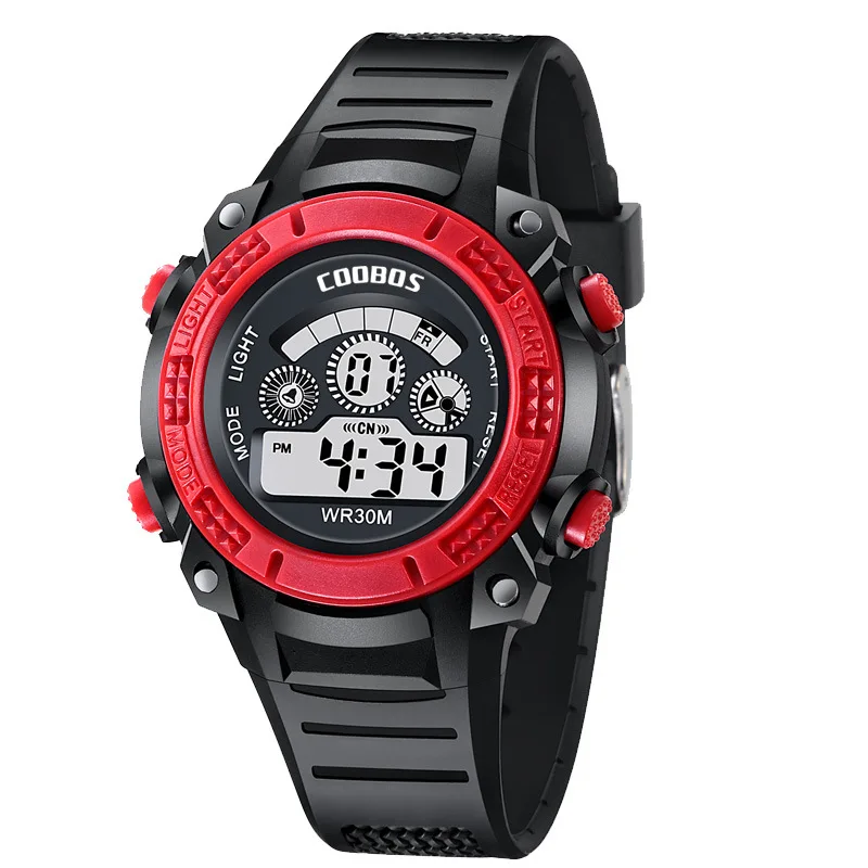 

Coobos Multifunction Electronic Men's Watch Luminous Waterproof Men Sport Watch Alarm Week Date Clock Male Reloj Hombre Digital