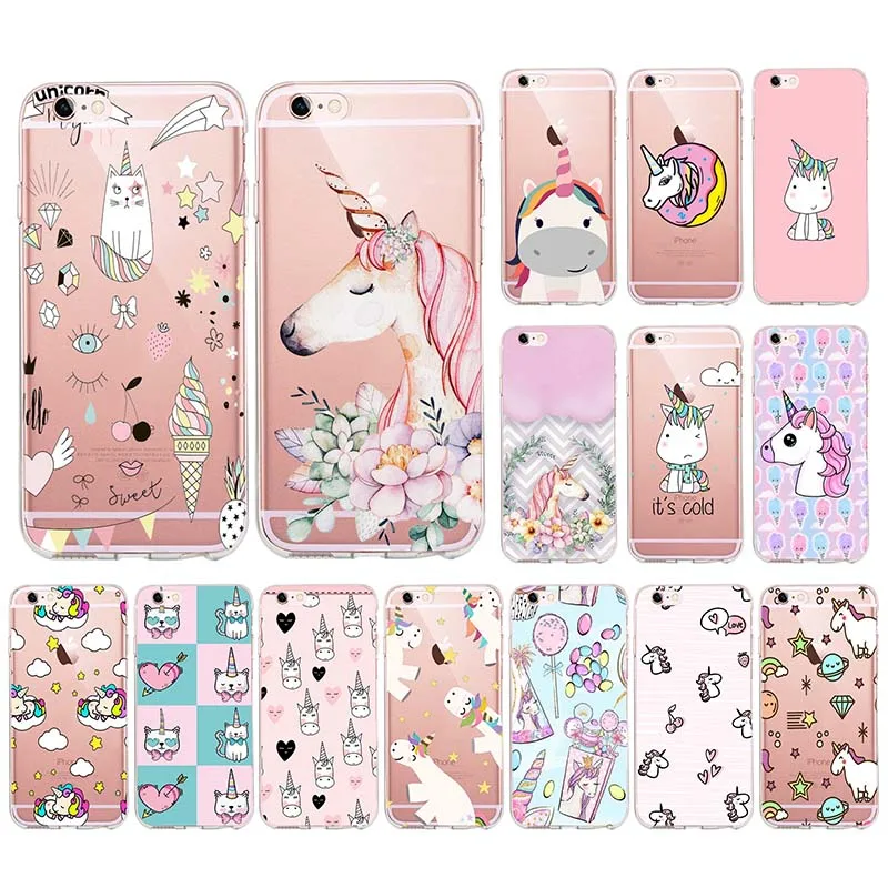 Nova/Модная милый Единорог в виде пони из мультфильма прозрачных чехлов для iPhone X XS