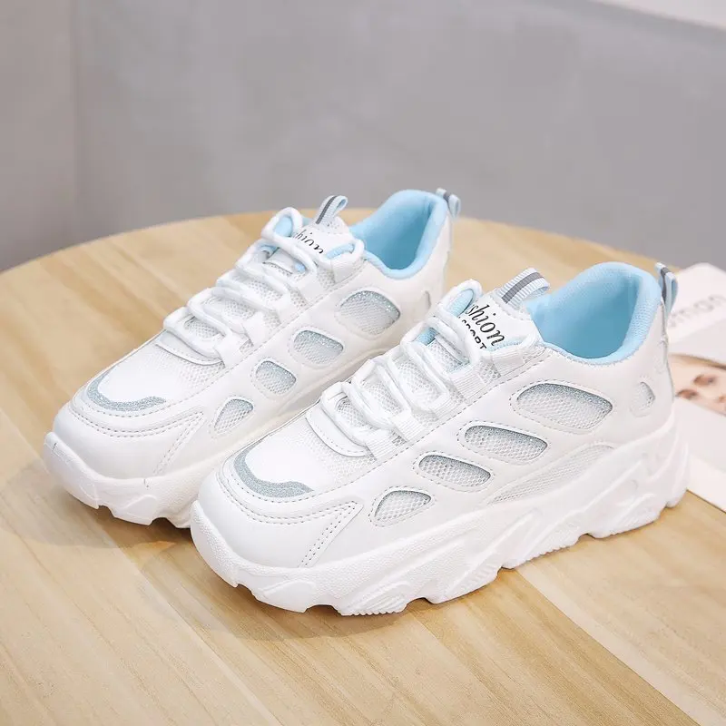 

Spring Summer New Women Casual Sport Walking Shoes Street Hollow Out Breathable Mesh Sneakers Girl Fashion Trainers 3 Colors