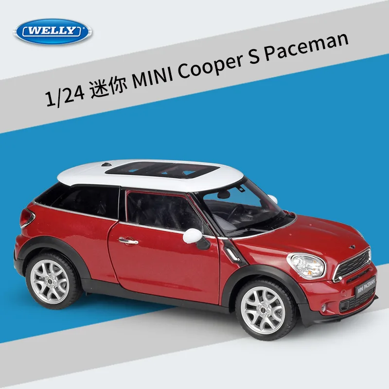 Welly 1:24 Diecase Cooper S Paceman SUV Красный Синий Высокая симуляция автомобиля сплав металла