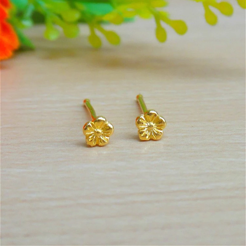 

Серьги-гвоздики женские из желтого золота, 999 г, 0,4 мм