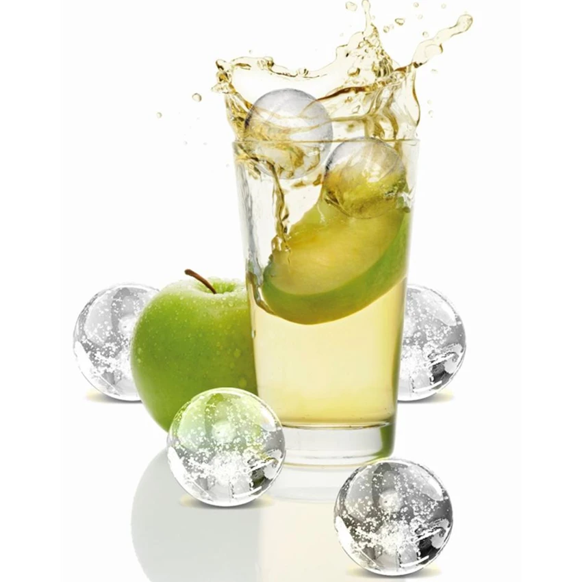 4 шт./лот коктейльный кубик льда шар больших шара силиконовая форма для большой