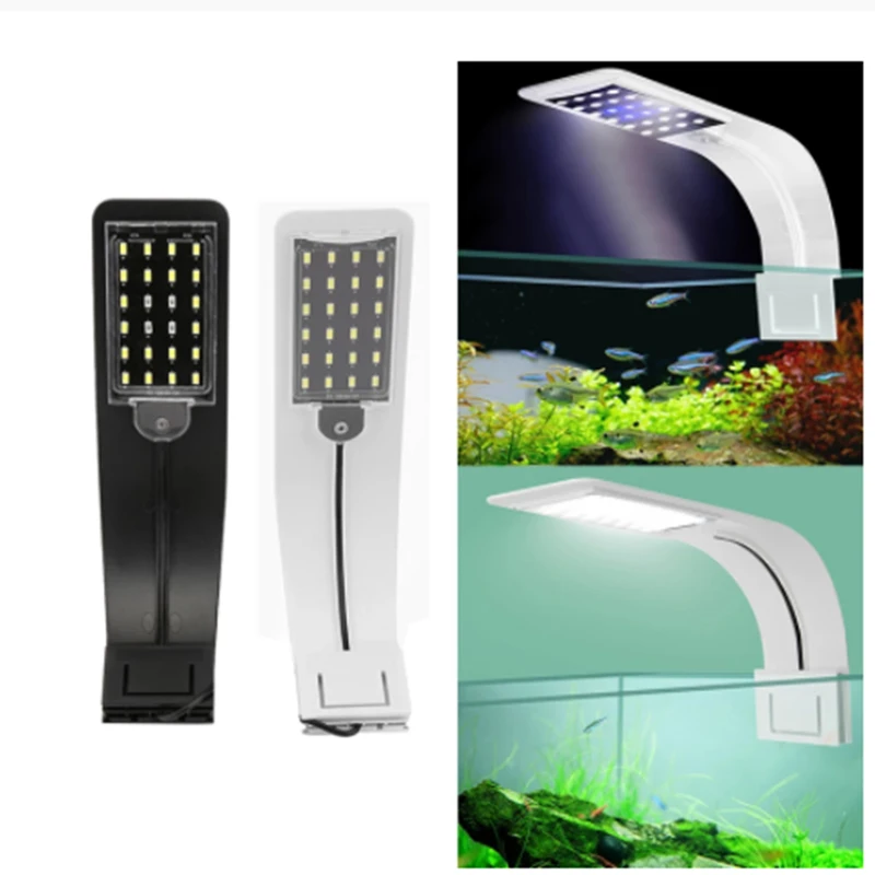 

Super Slim 10W LED Waterproof Aquarium Light for Fish Tank Aquatic Plants Grow Lighting Clip-On Lamp EU Plug Cable Fish Supplies