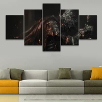 no framed canvas 5pcs dark souls iii armor fantasy knight wall art posters picture home decor multi 13 for living room paintings