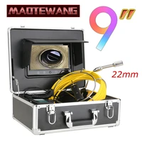 9 monitor 20m pipe inspection video cameraip68 hd 1000tvl drain sewer pipeline industrial endoscope system with 12pcs led