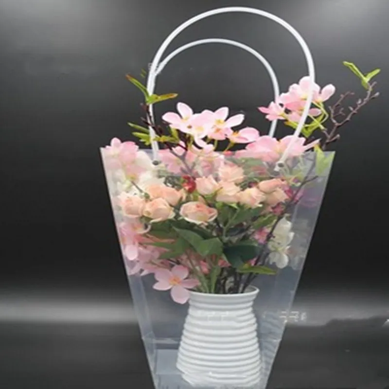 2019 новая распродажа Подарочная сумка для растений Прозрачная ПВХ сумка-тоут с