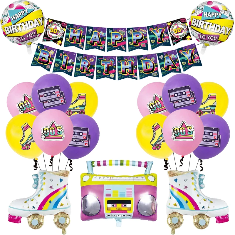 1 комплект латексные воздушные шары в стиле 80-90-х годов