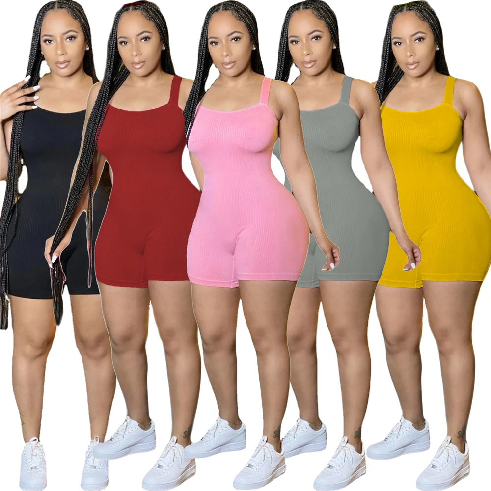 

Soft fabric running quantity r6433 short summer women's casual sports Jumpsuit in Europe and America