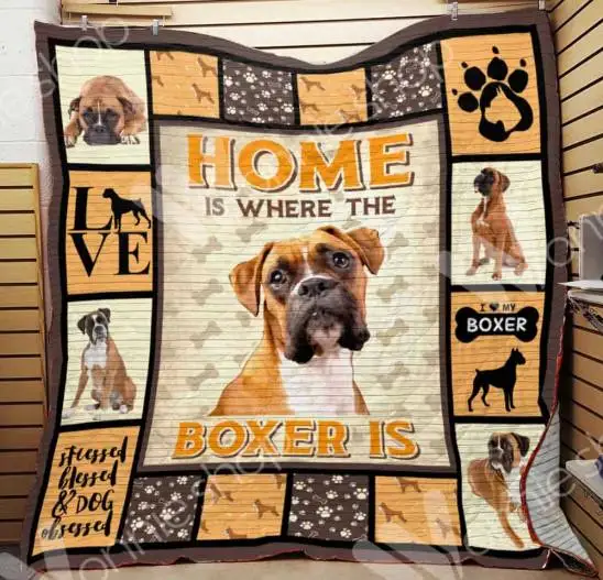 Одеяло с принтом собаки детское Школьное для взрослых мягкое теплое тонкое