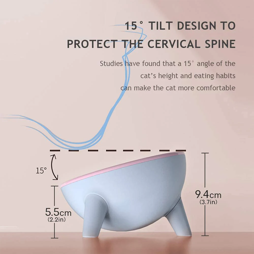 

15 Tilt Pet Bowl With Stand For Cat Storage Of Food Raised Non-Slip Neck Guard Pet Eating Food Bowls For Small Dogs Supplies