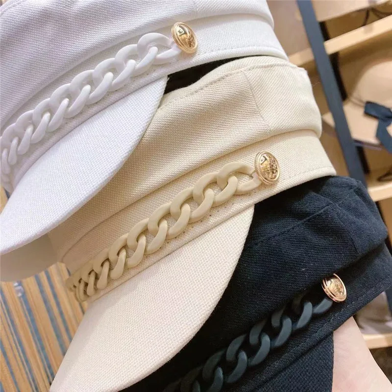 Новинка Женская весенне летняя хлопковая кепка USPOP для газетчика с цепочкой