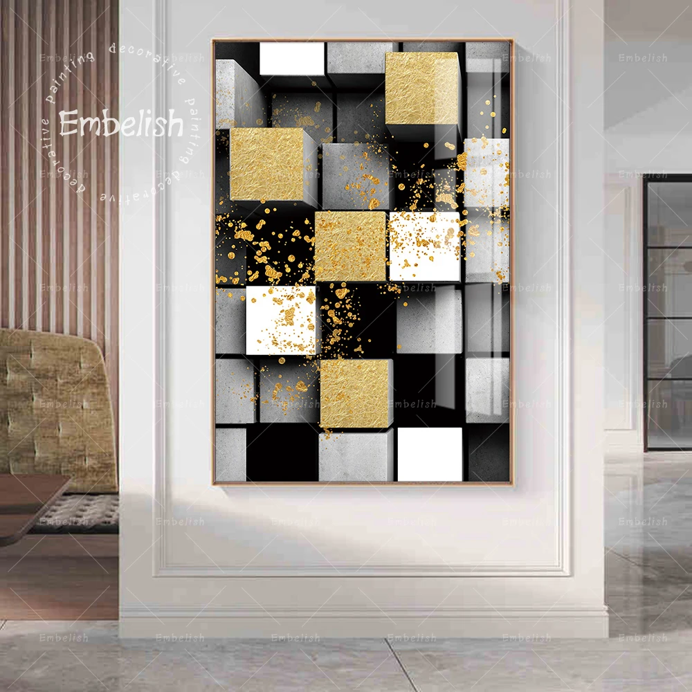 

Embelish Nordic Style Mix Gold Color Modern Home Decor Pictures For Living Room Wall Art Poster HD Print Canvas Painting Artwork