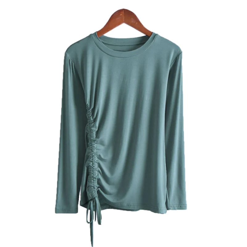 

Top Quality Thicken Autumn Adult Women Ballet Training Costumes Dance Clothing Elastic Lashing Blouse Long Sleeve Base Shirt