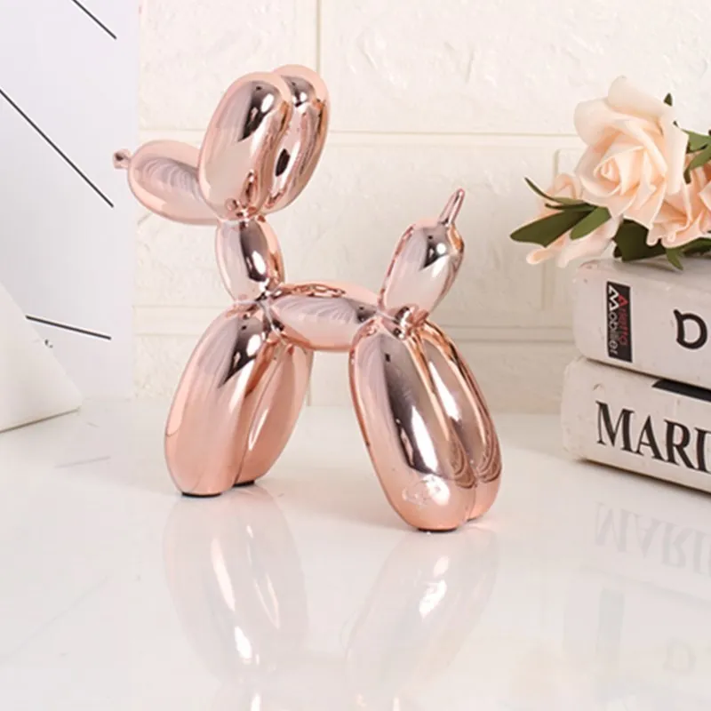 Jeff Koons блестящие воздушные шары статуя собаки моделирование собаки Животное Искусство Скульптура Смолы ремесленника украшения дома аксессуары
