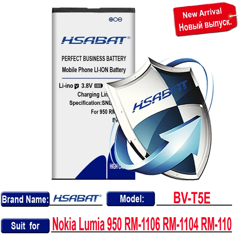 BV-T5C Батарея для microsoft Nokia Lumia 640 RM-1109 RM-1113 RM-1072 RM-1073 RM-1077 BV-T5E Lumia 950 RM-1106 RM-1104 RM-110 - Цвет: BV-T5E